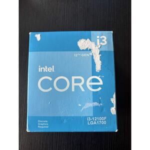 Intel Core i3 12th Gen i3-12100F 4 Cores 8 Threads CPU with CPU Cooler (Sealed)